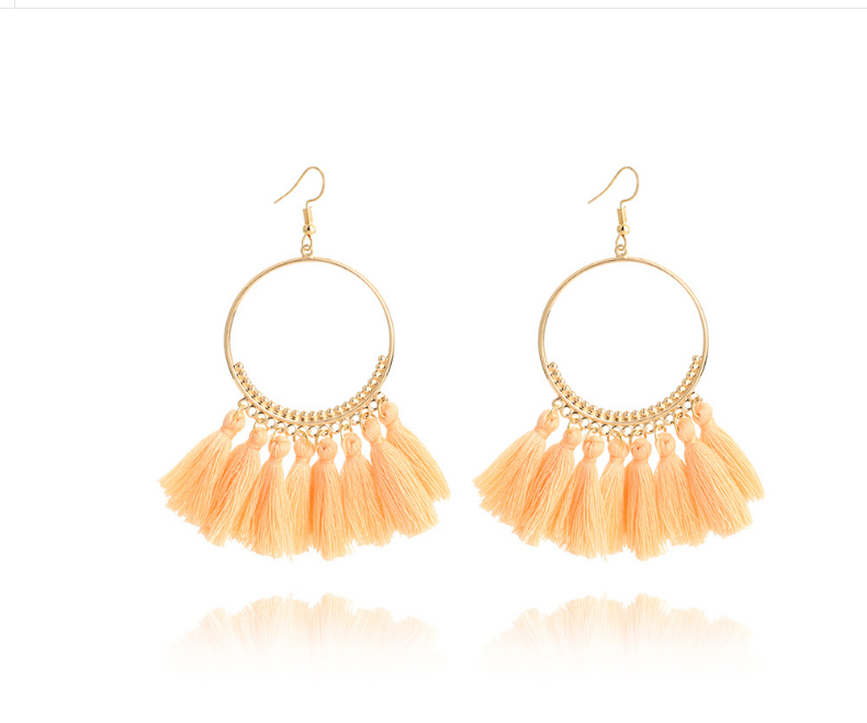 Big Round Drop Dangle Earrings