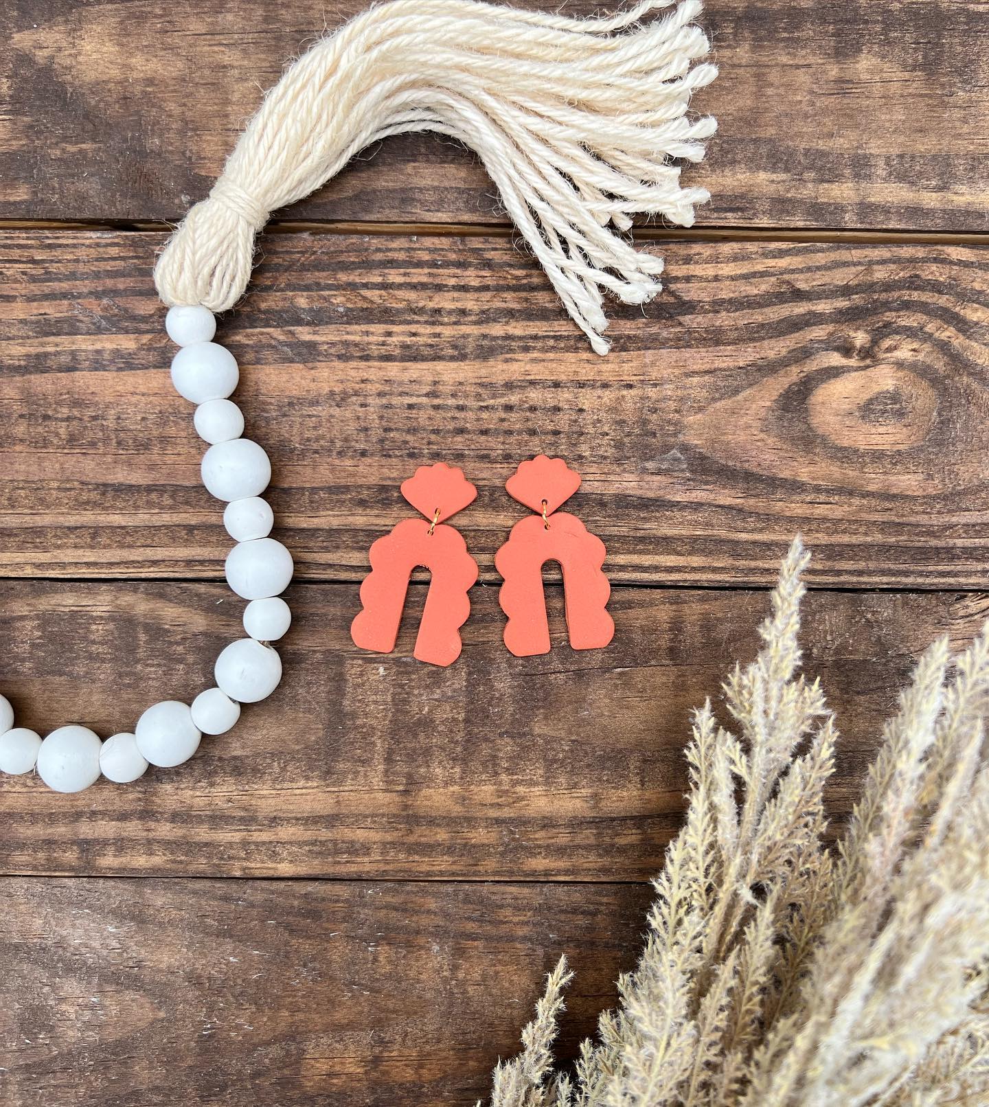 CORAL - Clay Earrings